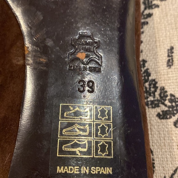 LK BENNETT Elegant Brown Suede Light Blue Accent Women's Loafers Size 9 - Picture 7 of 7